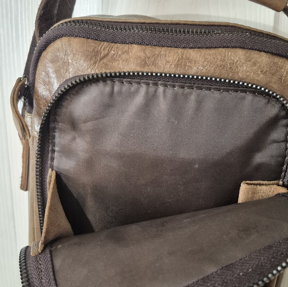 Bull Captain Genuine leather mens messenger business And travel bag Crossbody - Picture 7 of 10